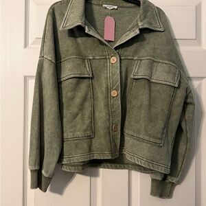 NWT! Zenana Olive Green Women's Jacket